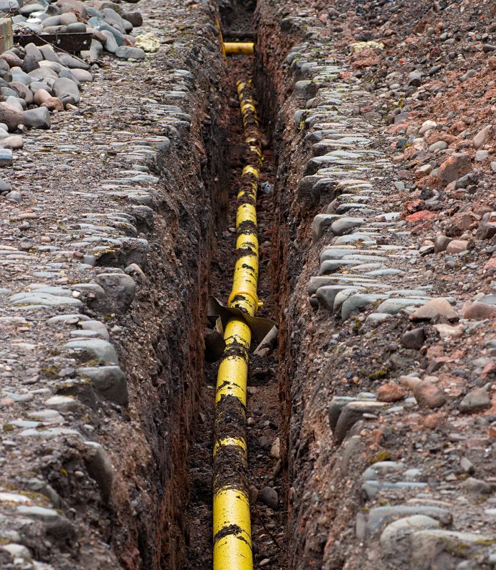 Gas Line Trenching and Laying