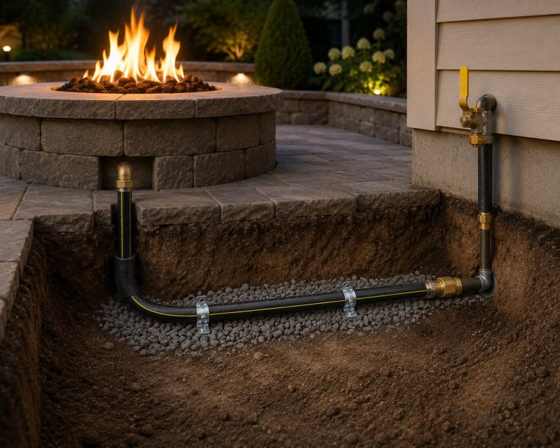 Fire Pit Gas Line Installation in West Palm Beach, FL